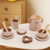 Topteng 13Pcs Western Kitchen Wooden Tea Sets Play Kitchen Dishes/Tea Set For Kid - 2 of 4