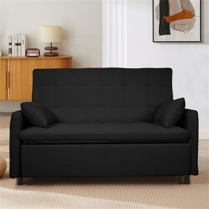 RIOSKEYS Extra-large Fabric Sofa Bed - 2-in-1 Double Sofa with Storage Bag, Adjustable Backrest and Cushions for Living Rooms - 1 of 4