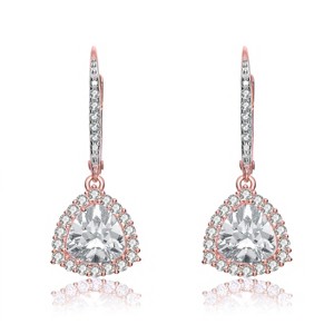 Guili Colorful Drop Earrings in Sterling Silver with Multicolored CZ, Gold & Rose Gold Plating – Playful Sparkle and Radiant Elegance - 1 of 4