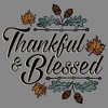 Juniors Womens Lost Gods Thankful and Blessed Cowl Neck Sweatshirt - 2 of 4