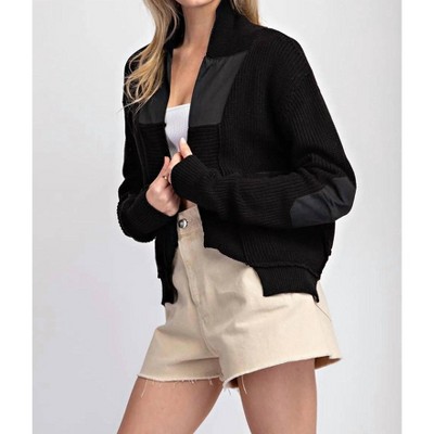 Women's Elbow Patch Cardigan - eesome