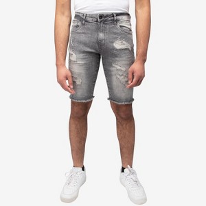 RAW X Men's Denim Shorts, Rips Distress Frayed Cut Off Slim Fit Jeans Short - 1 of 4