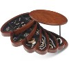 Kings Brand Furniture Bredon Wooden Jewelry Box – 6-Tier Organizer for Earrings, Necklaces, Bracelets, and Watches, Dark Cherry - 2 of 4