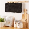 Design Imports  Quilted Potholder Set 3 Piece Black 7X9" - 3 of 4