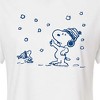 Women's - Peanuts - Snow Snoopy And Woodstock Cropped Graphic T-Shirt - 2 of 4