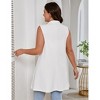 YESFASHION Women's Plus Size Sleeveless Blazer Lapel Single Button Casual Work Office Jacket Vests with Pockets - 4 of 4