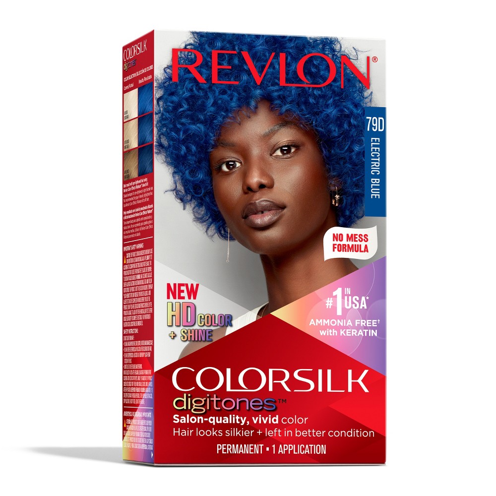 Photos - Hair Dye Revlon Permanent Hair Color ColorSilk Digitones with Keratin - 79D Electri 
