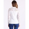 Allegra K Women's Semi Sheer Lace Long Sleeve Round Neck Work Casual Vintage Top - 3 of 4