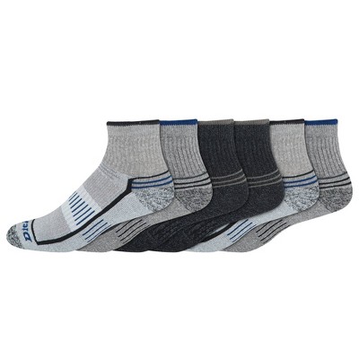 Dickies Men's 6pk Outdoor Navigator Quarter Socks - Gray 6-12: Midweight Knit, Tagless, Solid Pattern