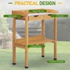 Karl Home Outdoor Fir Wood Garden Potting Bench With Drawer - 3 of 4