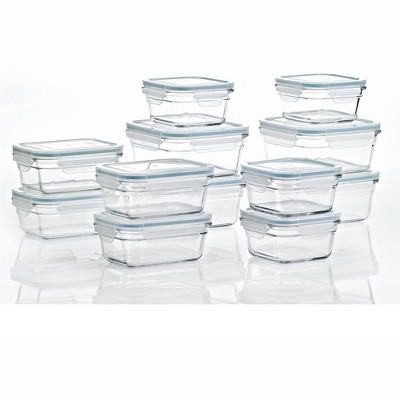 Glasslock 24 Piece Oven Microwave Safe Glass Food Storage Containers Set W/  Lids : Target