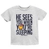 SmileyWorld He Sees You When You're Sleeping - Youth Short Sleeve Graphic T-Shirt - 2 of 4