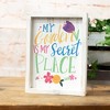 Dicksons My Garden is My Secret Place Whitewashed 6 x 7.5 Wood Tabletop Plaque - 2 of 3