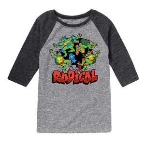 Boys' - Teenage Mutant Ninja Turtles - Radical Group Raglan Graphic T-Shirt - 1 of 3