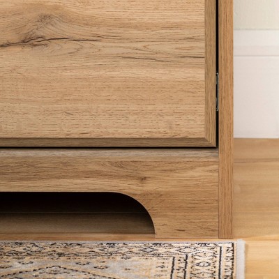 Nordik Oak Wood Computer Desk with Hutch and Drawers