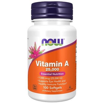 A 25,000 IU by Now Foods  -  100 Softgel