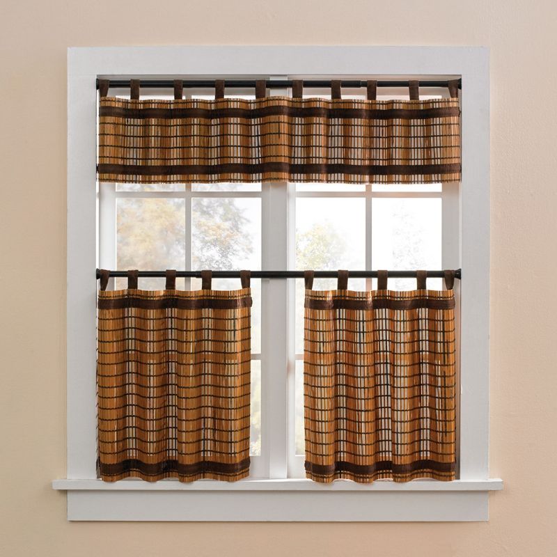 BrylaneHome  Tab-Top Tier Set Window Curtain, 1 of 2