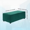 Unique Bargains Stretchy Soft Comfortable Rectangular Foot Stool Cover - 2 of 4