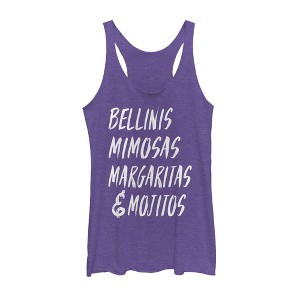 Women's CHIN UP Summer Cocktails Racerback Tank Top - 1 of 3