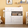 Famapy Multifunctional Changing Table Dresser: Storage Cabinet, Towel Rack – Grow with Baby - 2 of 4