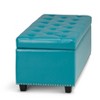 NicBex Multi-functional Ottoman with Storage, Ottoman Foot Rest with Safety Hinge and Tufted Diamond Detail for Bedroom, Living Room, Blue - 2 of 4
