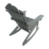 Aghana Digitals Grey Populus Wood Reclining Rocking Adirondack Chair with Wide Seat & Armrest for - 3 of 4