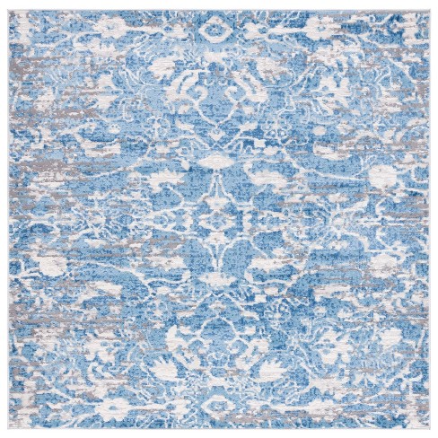 Shivan Shv146 Power Loomed Area Rug - Blue/ivory - 6'7