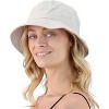 Market & Layne White Bucket Hat for Men, Women, and Teens, Adult Packable Bucket Hats for Beach Sun Summer Travel - 2 of 3