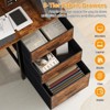 Aheaplus Computer Desk with Fabric File Drawers, Home Office Desk with Monitor Stand and Storage Shelves - 4 of 4