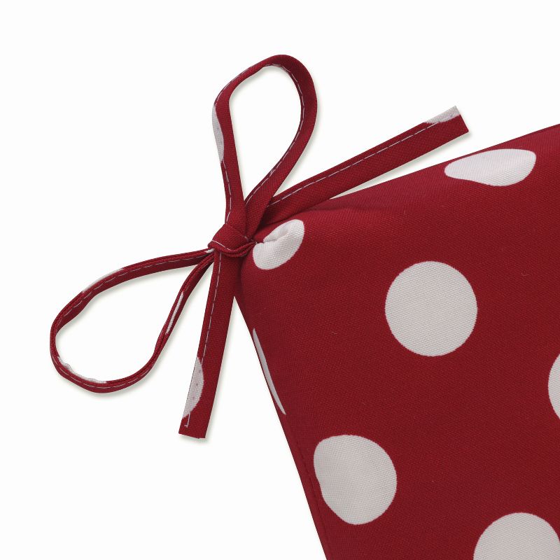 Outdoor Chair Cushion - Red/White Polka Dot - Pillow Perfect, 4 of 7