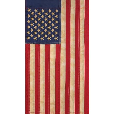 Vintage Tea-Stained American Flag Sleeve 40" x 28"