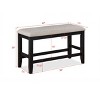 TiramisuBest Gold Bedroom Bench - Champagne Solid Wood & MDF Entryway, 54x18x19 Inches - 4 of 4