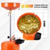20 Gallon Waste Oil Drain Tank, Portable Air Operated Drainer, Adjustable Funnel 38"-65", 15" Funnel, 360° Wheels & Toolbox, Fluid Transfer - 3 of 4