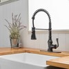 Single-Handle Pull-Down Sprayer 3 Spray High Arc Kitchen Faucet With Deck Plate - 2 of 4