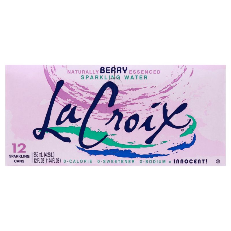 La Croix Berry Sparkling Berry Water - Case of 2/12 pack, 12 oz, 4 of 8