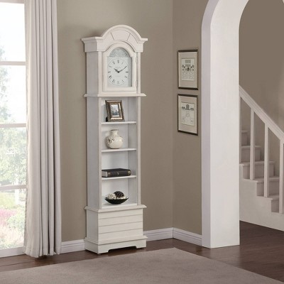 Shiplap Grandfather Clock White - FirsTime