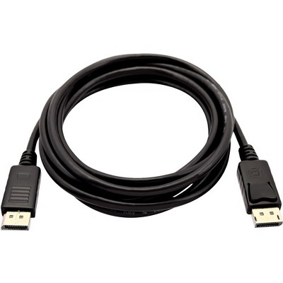 V7 Black Video Cable DisplayPort Male to DisplayPort Male 3m 10ft - 9.84 ft DisplayPort A/V Cable for PC, Monitor, Projector, Audio/Video Device