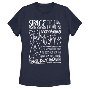 Women's Star Trek 5-Year Mission Text T-Shirt - 1 of 4