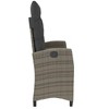 Reclining Patio Bench with Cushions Gray Poly Rattan - 4 of 4