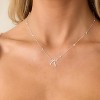 14K Gold Bow Pendant Necklace Dainty Choker Stocking Stuffer for Women - 4 of 4