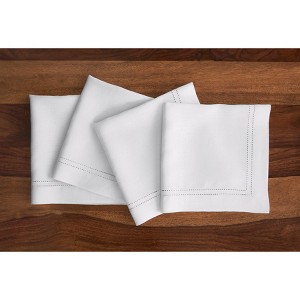 Solino Home Linen Double Hemstitch Dinner Napkins - 1 of 4