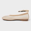 Women's Shailene Mesh Ankle Strap Ballet Flats with Memory Foam Insole - A New Day™ Beige - 2 of 4