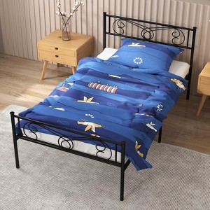 Acekool Metal Platform Bed - 12" Storage Full Size - 1 of 4