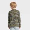 Boys' Long Sleeve Camo Print T-Shirt - Cat & Jack™ Olive Green - image 2 of 3