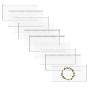 Unique Bargains Necklace Ring Earring Storage Self-Seal Transparent Jewelry Bags 10 Pcs - 1 of 4