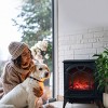 Classic Electric Fireplace - Freestanding Indoor Wood Stove Heater for Living Rooms, Bedrooms, and Areas Up to 400-Square-Feet by Northwest (Black) - 2 of 4