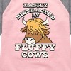 Girls' - Instant Message - Fluffy Cows Shirt Tail Raglan Graphic T-shirt - 2 of 4