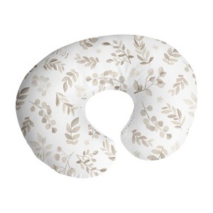 Sweet Jojo Designs Boy or Girl Gender Neutral Unisex Support Nursing Pillow Cover (Pillow Not Included) Botanical Beige and Taupe - 1 of 4