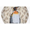 Earth Rugs Penguin Jute Coaster – 5"x5" Round Braided Natural Coaster with Winter Holiday Animal Design - 3 of 3