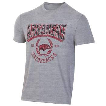 NCAA Arkansas Razorbacks Men's Gray Triblend T-Shirt